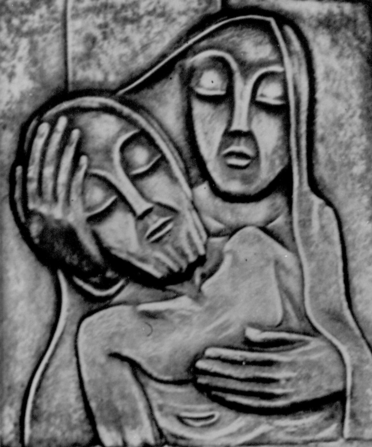 Jesus wird vom Kreuz abgenommen und in den Schoss seiner Mutter gelegt